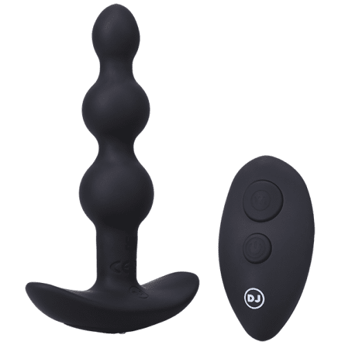 A Play Beaded Rechargeable Silicone Anal Plug w/Remote - Melody's Room