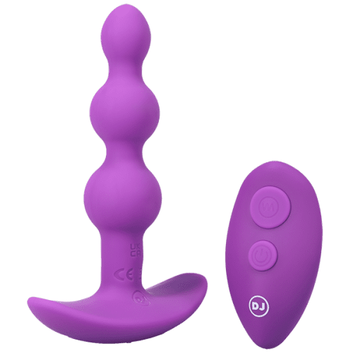 A Play Beaded Rechargeable Silicone Anal Plug w/Remote - Melody's Room