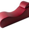 Liberator Claret Faux Leather Esse Chaise Sex Furniture - Melody's Room