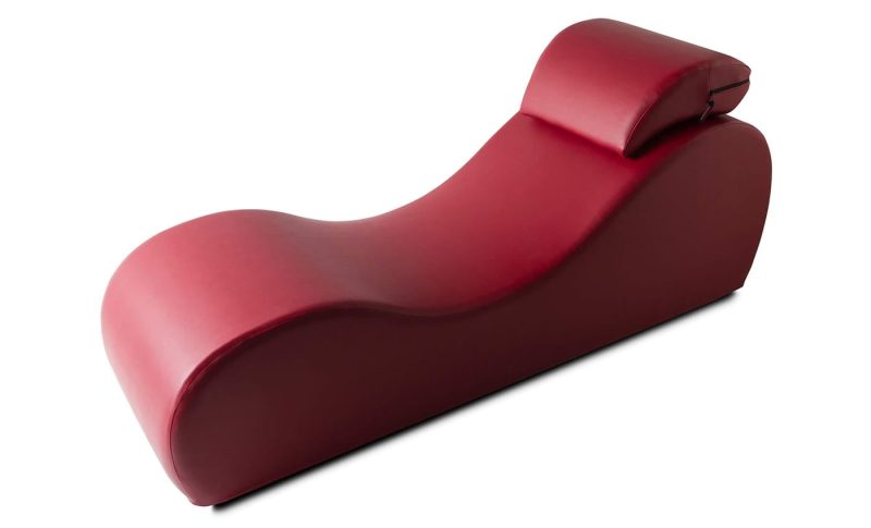 Liberator Claret Faux Leather Esse Chaise Sex Furniture - Melody's Room