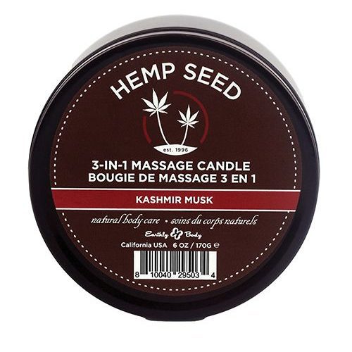 Earthly Body 3-in-1 Suntouched Massage Oil Hemp Candle - Melody's Room