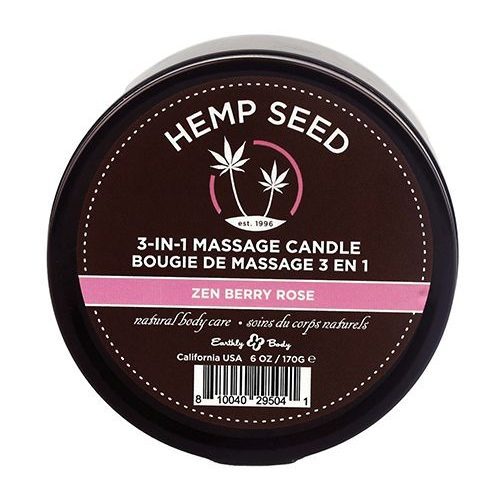 Earthly Body 3-in-1 Suntouched Massage Oil Hemp Candle - Melody's Room